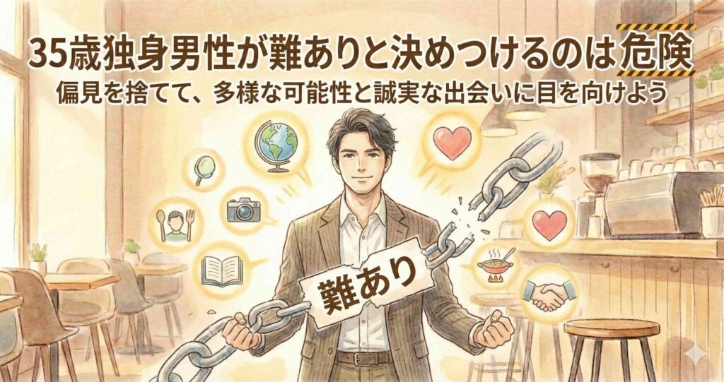 35歳独身男性が難ありと決めつけるのは危険