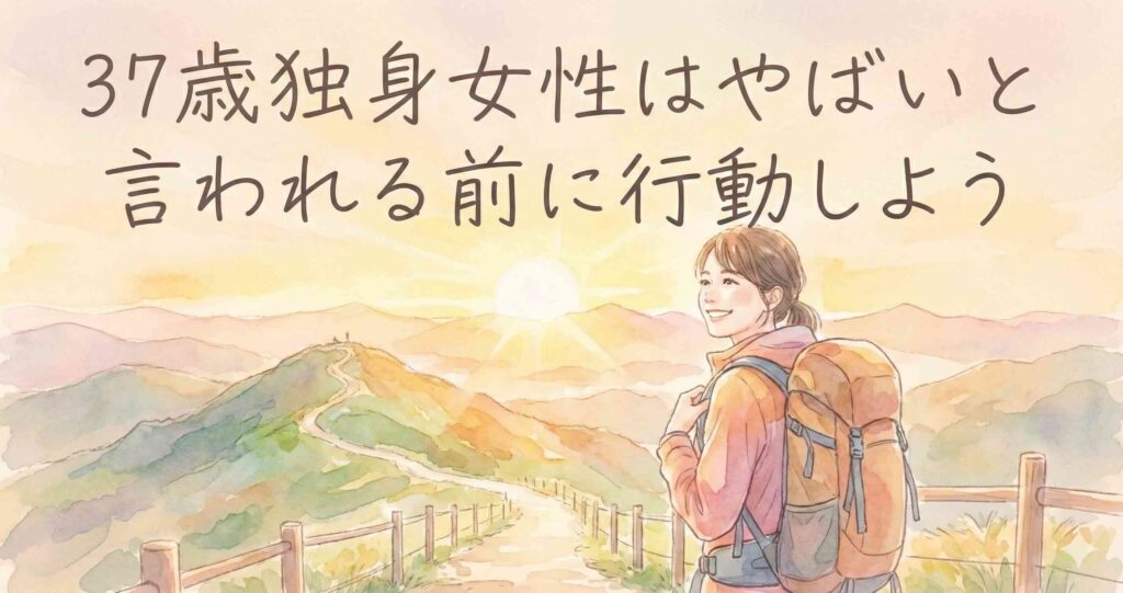 37歳独身女性はやばいと言われる前に行動しよう