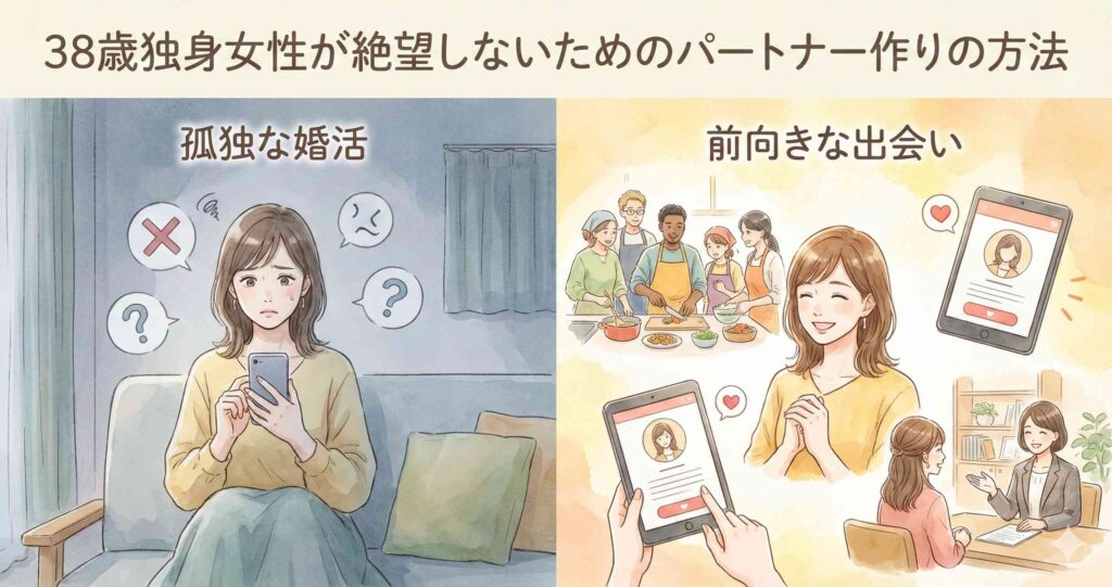 38歳独身女性が絶望しないためのパートナー作りの方法