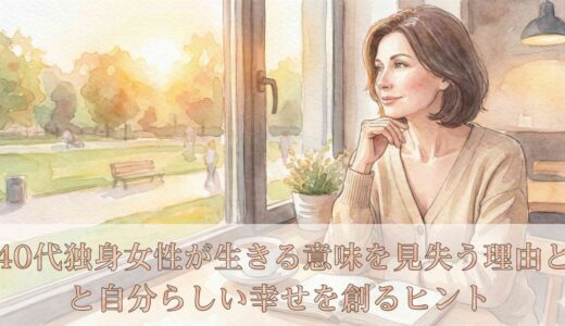 40代独身女性が生きる意味を見失う理由と自分らしい幸せを創るヒント