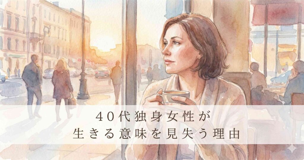 40代独身女性が生きる意味を見失う理由
