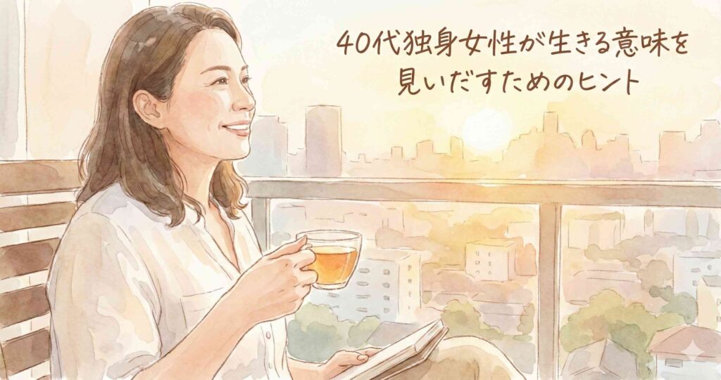 40代独身女性が生きる意味を見いだすためのヒント