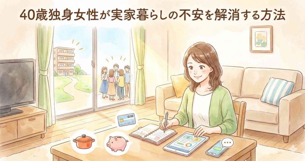 40歳独身女性が実家暮らしの不安を解消する方法