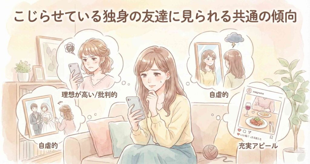 こじらせている独身の友達に見られる共通の傾向