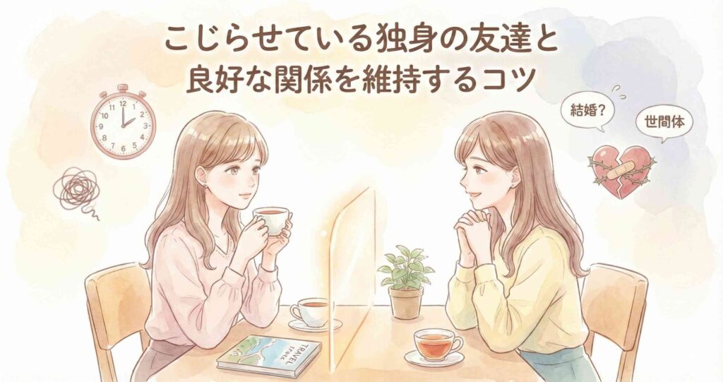 こじらせている独身の友達と良好な関係を維持するコツ