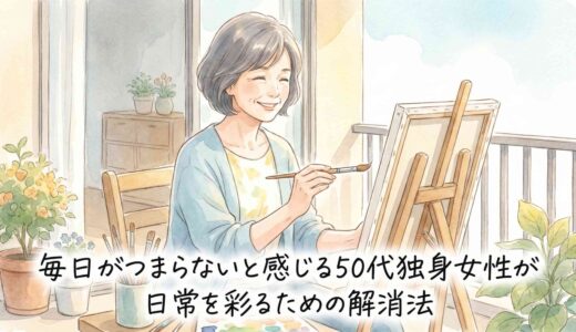 毎日がつまらないと感じる50代独身女性が日常を彩るための解消法
