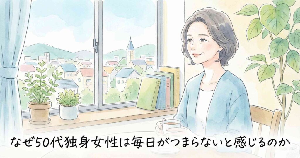なぜ50代独身女性は毎日がつまらないと感じるのか