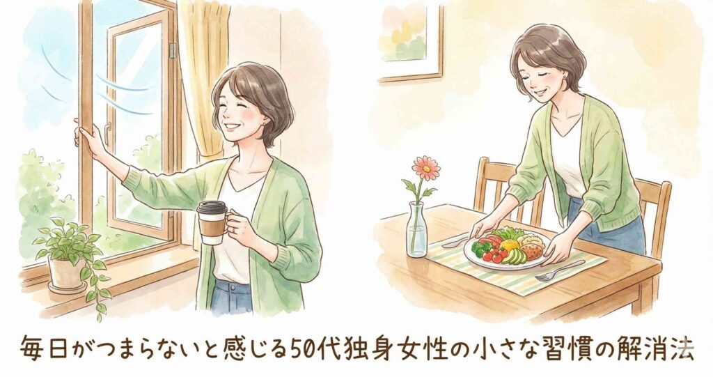 毎日がつまらないと感じる50代独身女性の小さな習慣の解消法