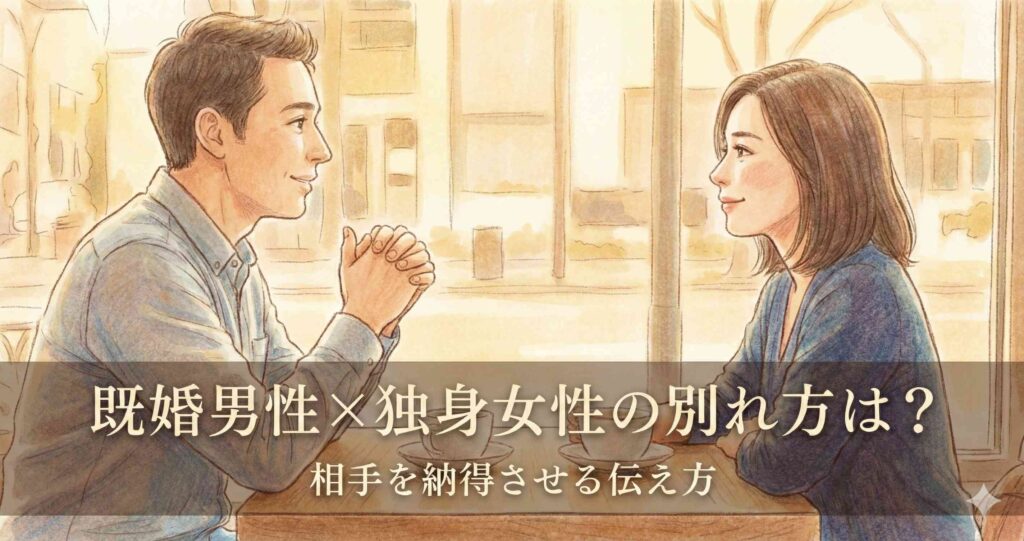 既婚男性×独身女性の別れ方は?相手を納得させる伝え方