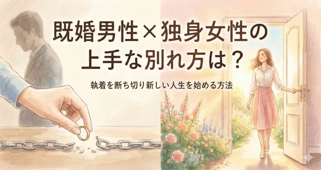 既婚男性×独身女性の上手な別れ方は?執着を断ち切り新しい人生を始める方法