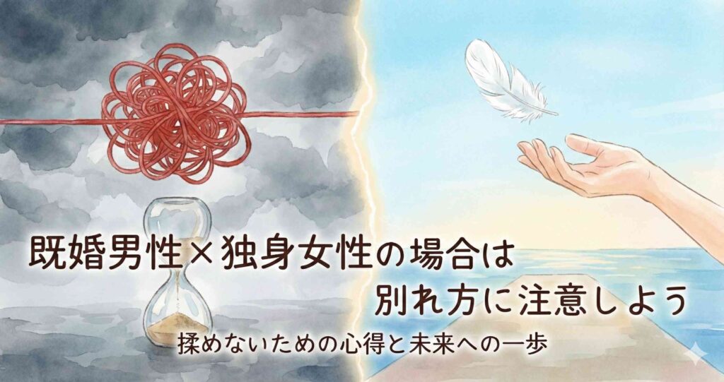 既婚男性×独身女性の場合は別れ方に注意しよう