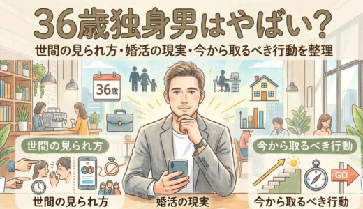 36歳独身男はやばい？世間の見られ方・婚活の現実・今から取るべき行動を整理