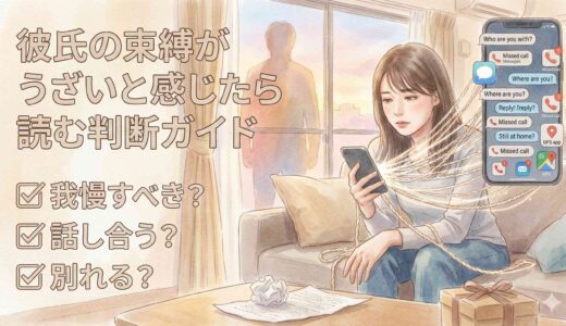 彼氏の束縛がうざいと感じたら読む判断ガイド｜我慢すべき？話し合う？別れる？