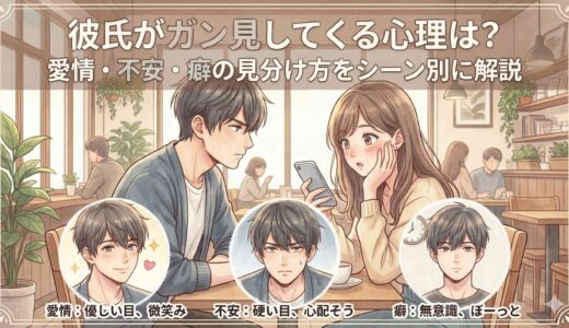 彼氏がガン見してくる心理は？愛情・不安・癖の見分け方をシーン別に解説