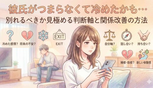 彼氏がつまらなくて冷めたかも…別れるべきか見極める判断軸と関係改善の方法