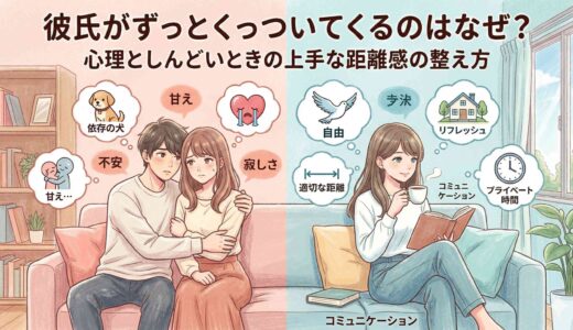 彼氏がずっとくっついてくるのはなぜ？心理としんどいときの上手な距離感の整え方