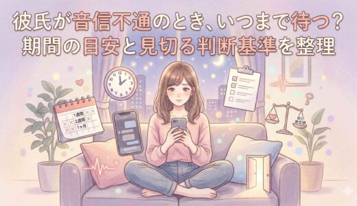 彼氏が音信不通のとき、いつまで待つ？期間の目安と見切る判断基準を整理