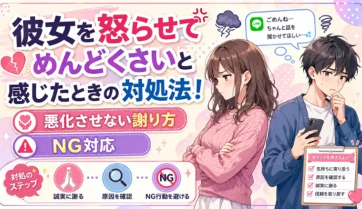 彼女を怒らせてめんどくさいと感じたときの対処法！悪化させない謝り方とNG対応
